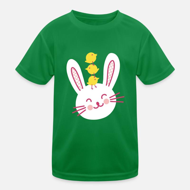 Easter Bunny and Three Cute Chicks Kids Functional T-Shirt