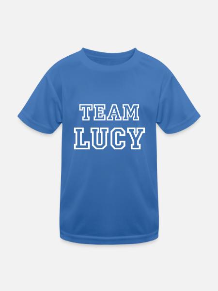 TEAM LUCY Hundename Hündin TeamTrikot - Kinder Funktions-T-Shirt - Königsblau