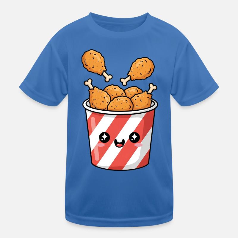 Kawaii-Brathähnchen-Eimer Kinder Funktions-T-Shirt