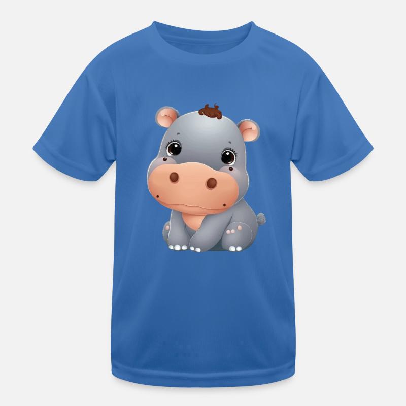 mignon bébé Hippo T-shirt sport Enfant