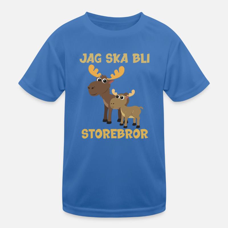Ich werde ein großes Bruder Elch Motiv Jungen Geschenk sein Kinder Funktions-T-Shirt