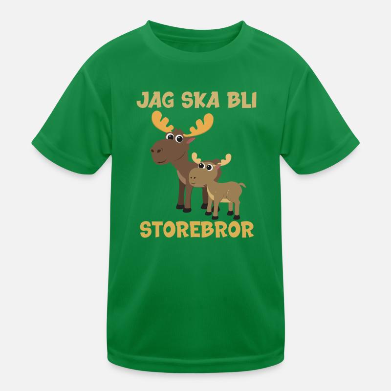 Ich werde ein großes Bruder Elch Motiv Jungen Geschenk sein Kinder Funktions-T-Shirt
