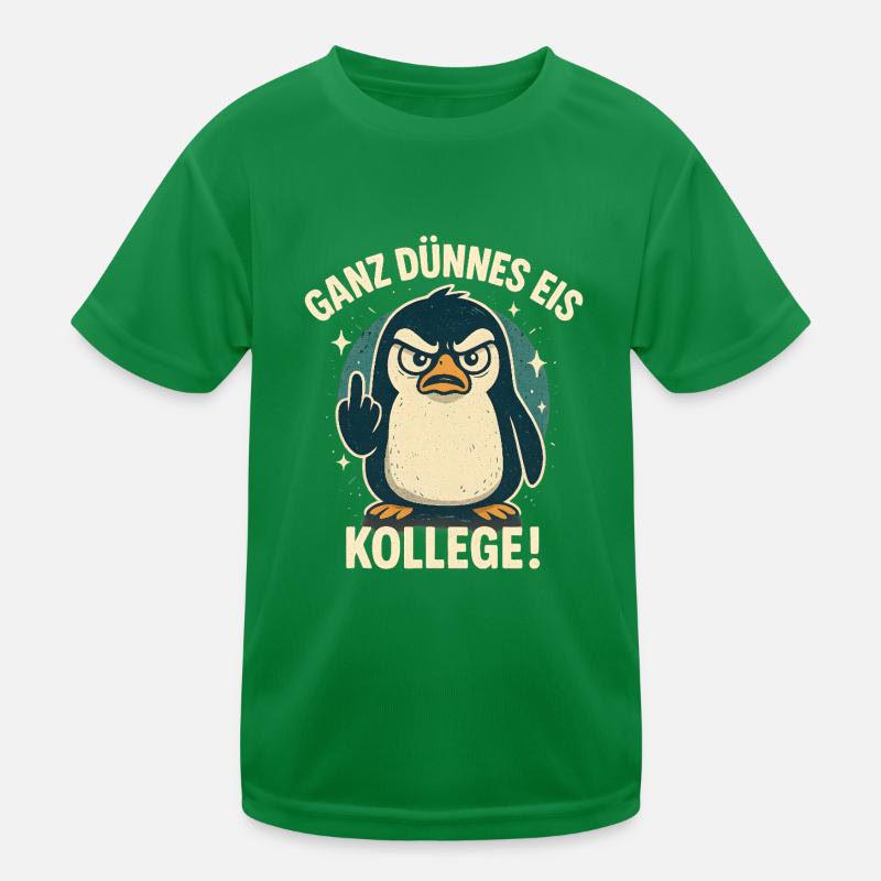 Good morning very thin saying penguin Kids Functional T-Shirt