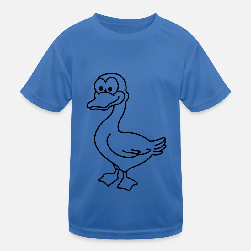 Gans Comic Tier Kinder Funktions-T-Shirt