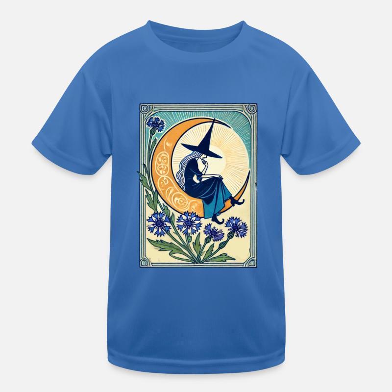 Blaue Hexe Kinder Funktions-T-Shirt