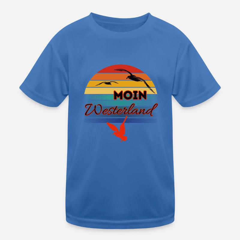 Moin Westerland mit Möwe im Retro Style-Westerland Kinder Funktions-T-Shirt
