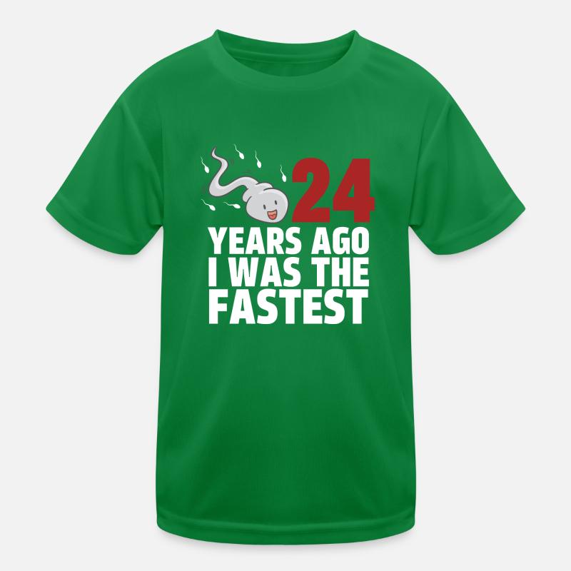 Vor 24 Jahren war ich der Schnellste Kinder Funktions-T-Shirt