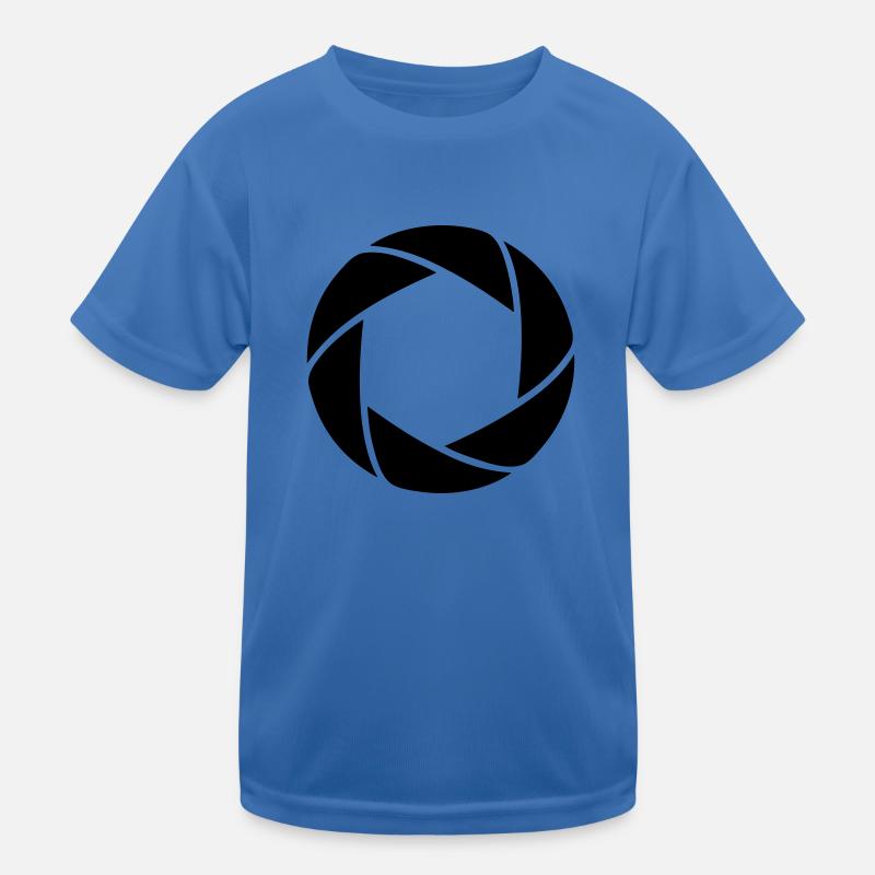 Iris - Fotoblende - Kinder Funktions-T-Shirt - Königsblau