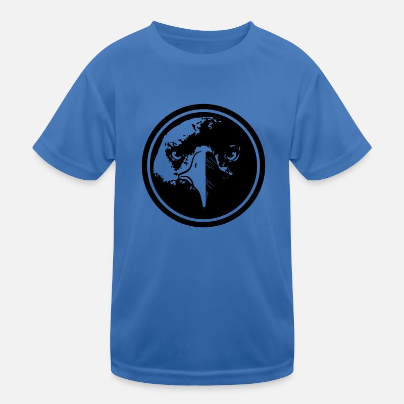 Eagle Eagle head button Kids Functional T-Shirt