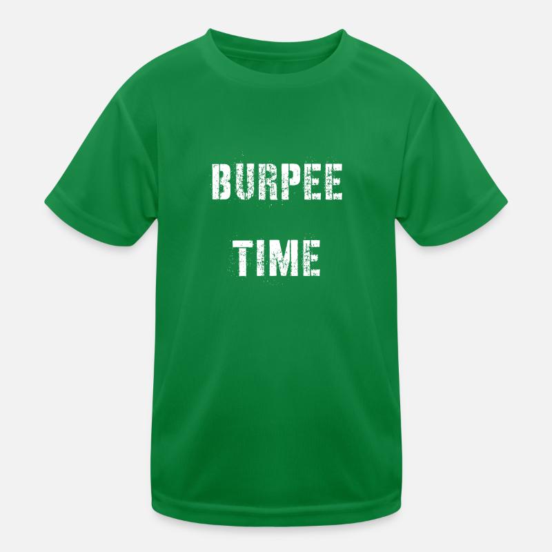 Burpee-Zeit Kinder Funktions-T-Shirt