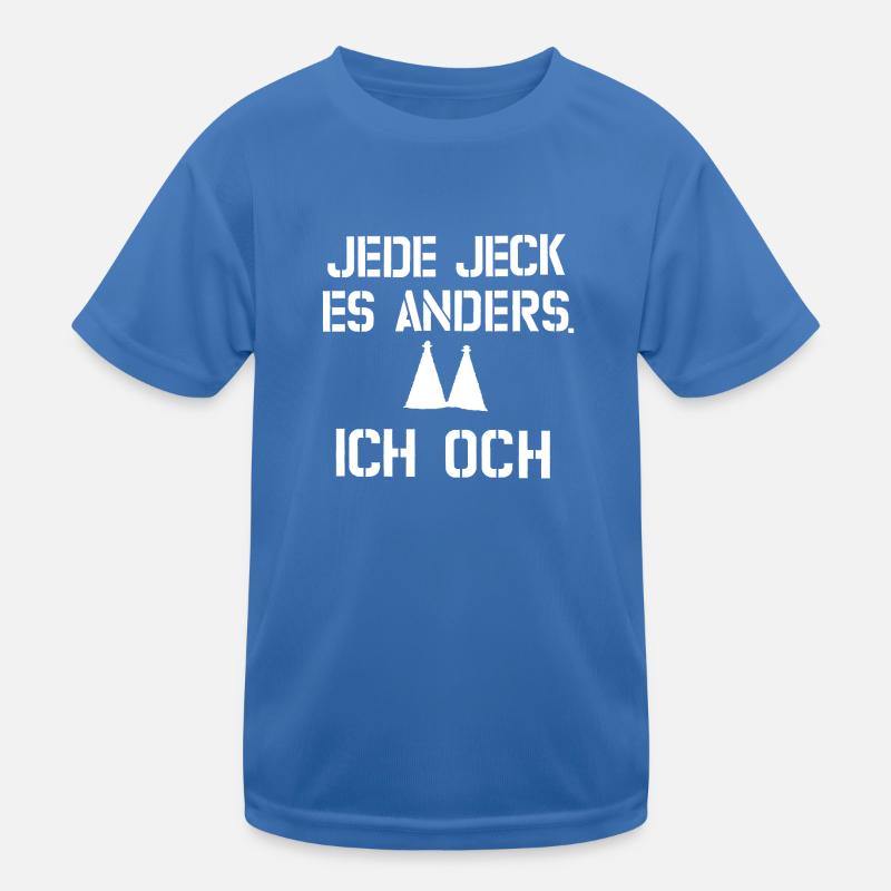 Jede Jeck es anders Ich och Köln Spruch Kinder Funktions-T-Shirt