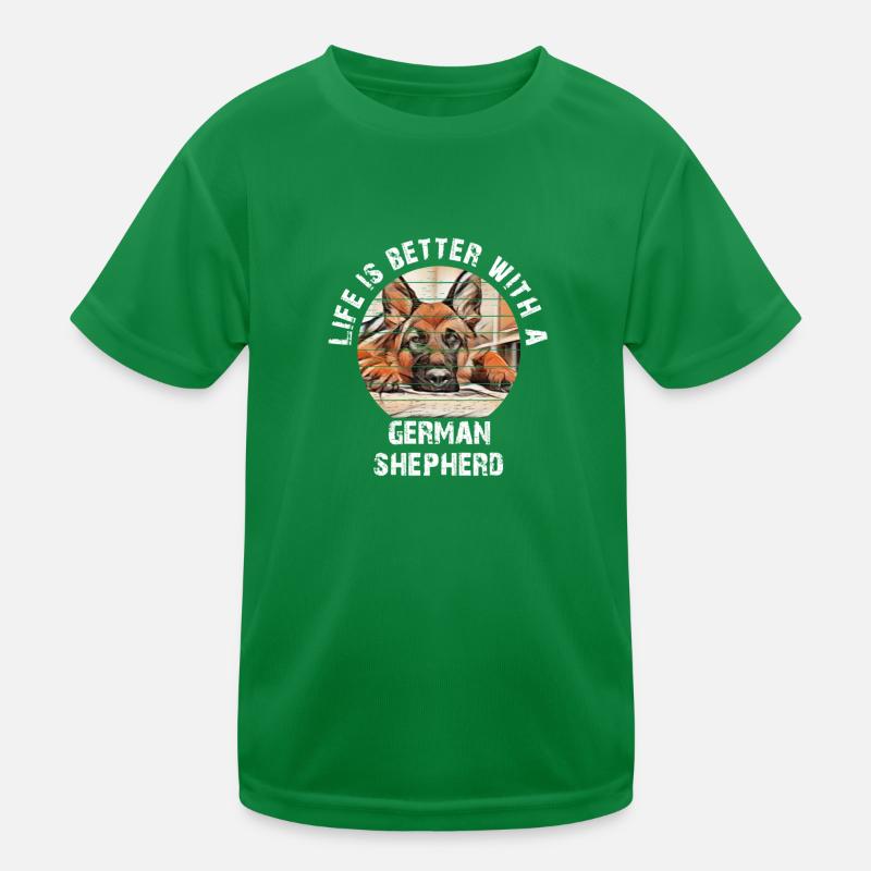 German Shepherd Kids Functional T-Shirt