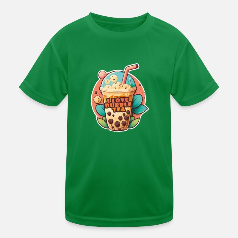 I Love Bubble Tea Kids Functional T-Shirt