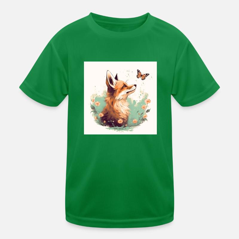 Renard avec papillon T-shirt sport Enfant