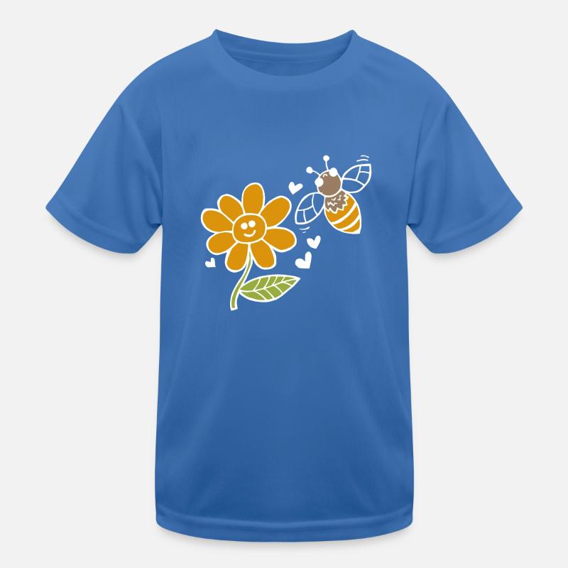 Amour des abeilles et des fleurs (blanc) T-shirt sport Enfant