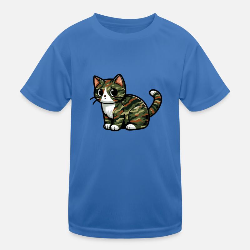 Chat camouflé T-shirt sport Enfant