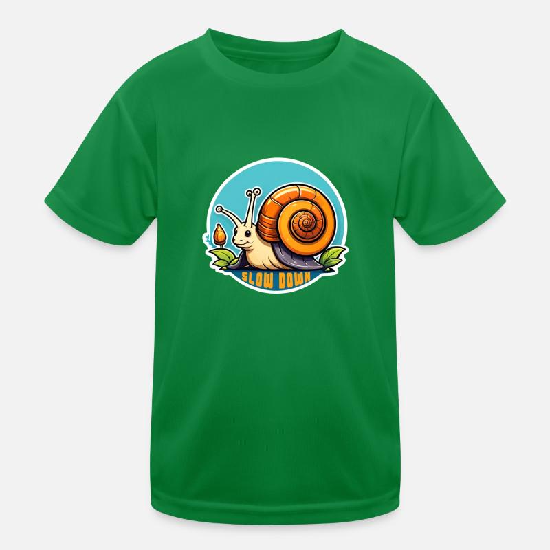 Slow down snail Kinder Funktions-T-Shirt