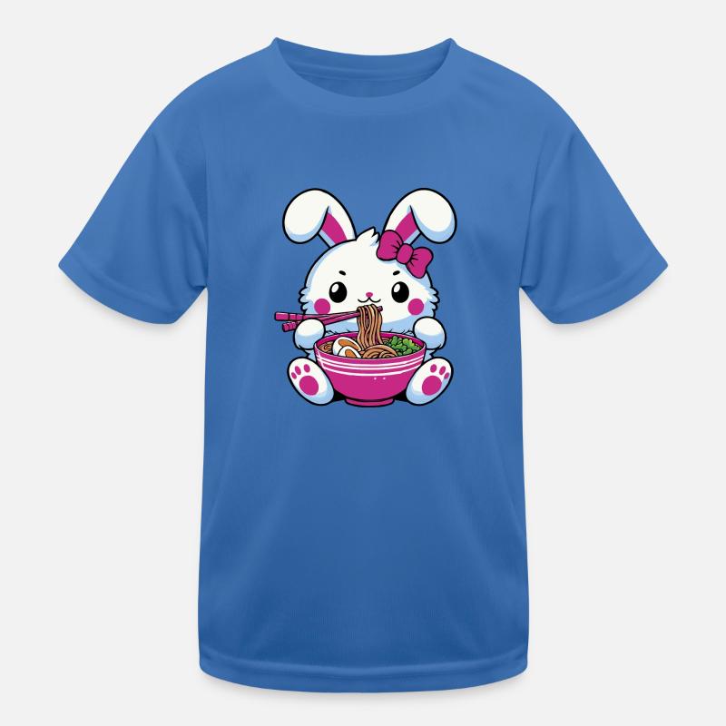 Lapin mignon kawaii mangeant des ramen T-shirt sport Enfant