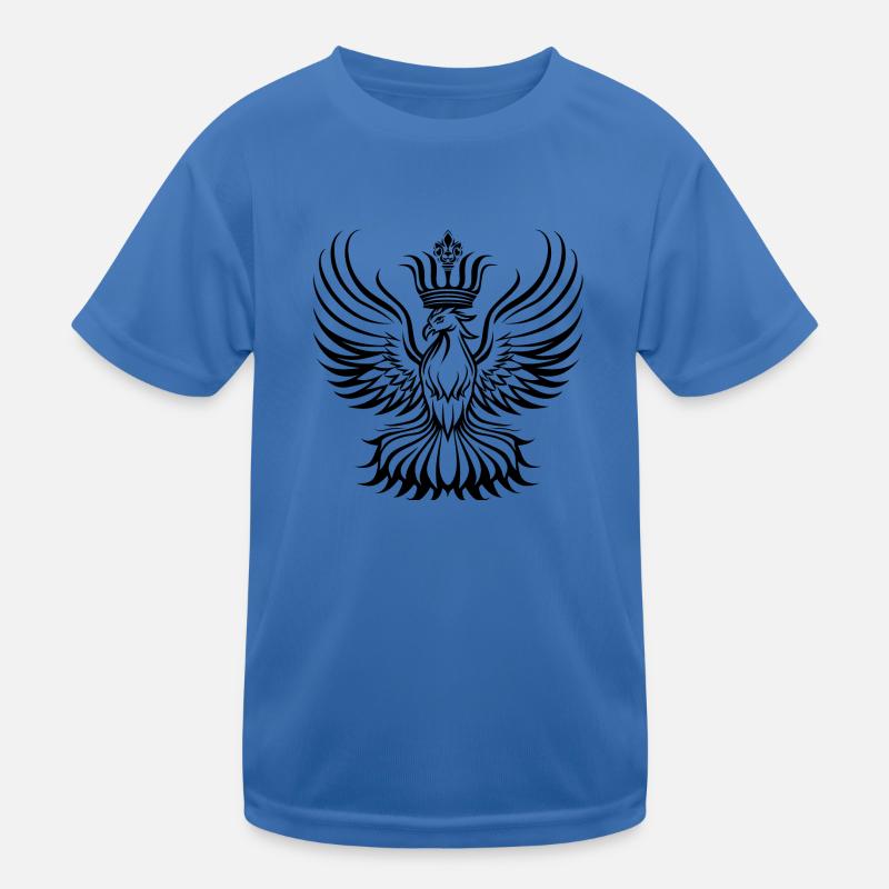 Phoenix with large crown Kids Functional T-Shirt