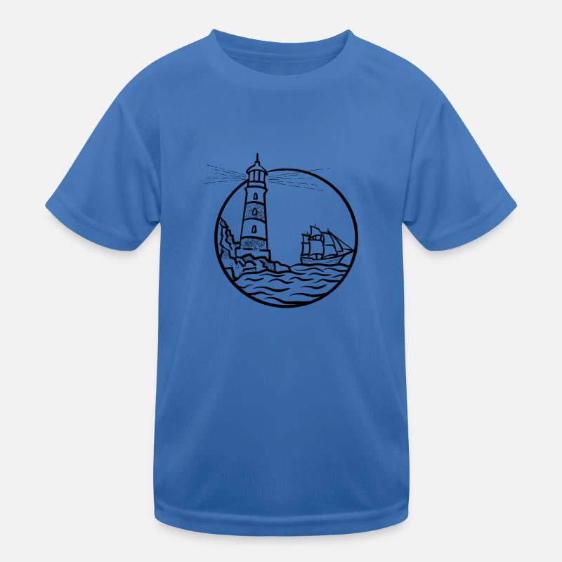Lighthouse Ship Kids Functional T-Shirt