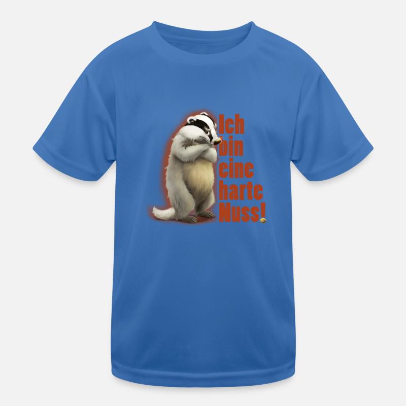 Grimmiger Dachs Die wandernde Nuss Kinder Funktions-T-Shirt
