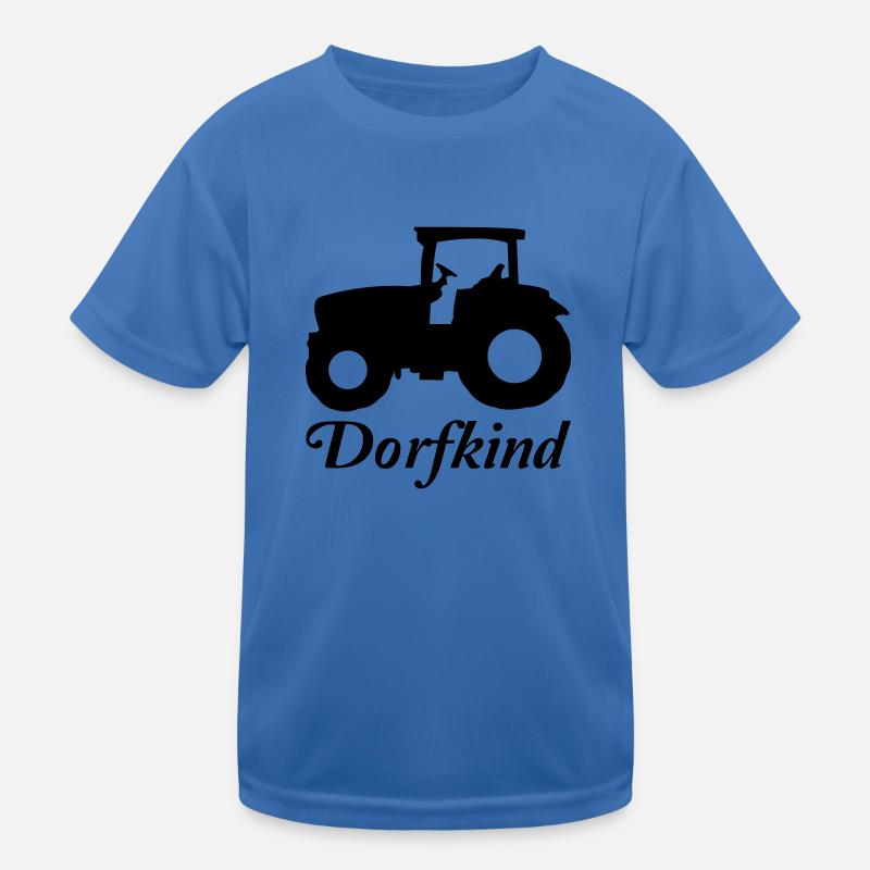 traktor - Kinder Funktions-T-Shirt - Königsblau