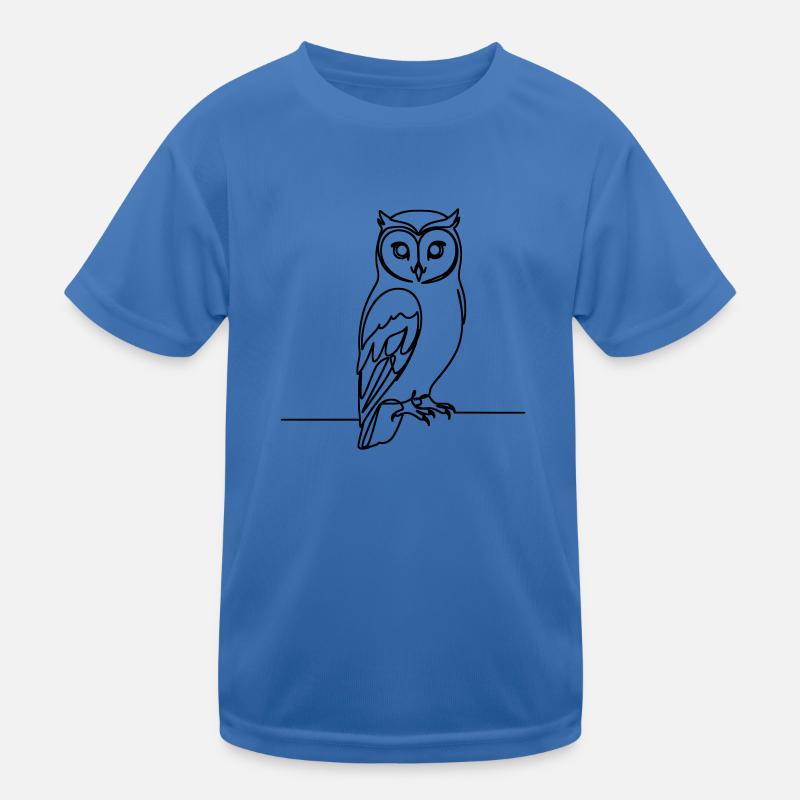 Eule Einzeilig Kinder Funktions-T-Shirt