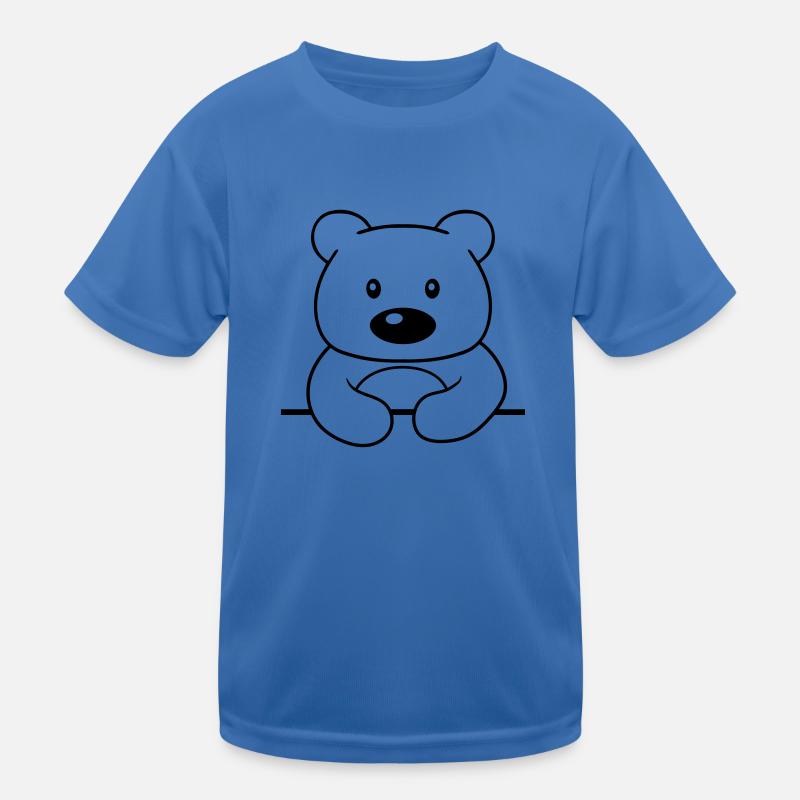 shield frame text write teddy grizzly baer ba Kids Functional T-Shirt