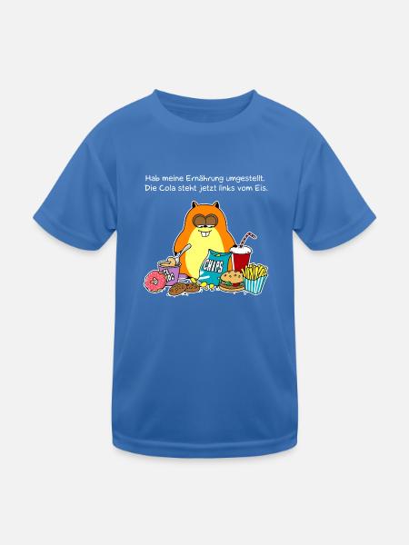 Ernährungsumstellung (whiteline) - Kinder Funktions-T-Shirt - Königsblau