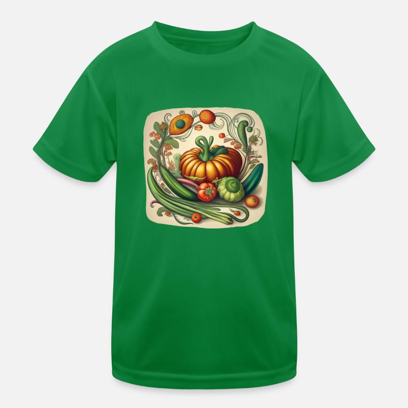 Art nouveau vegetables composition Kids Functional T-Shirt