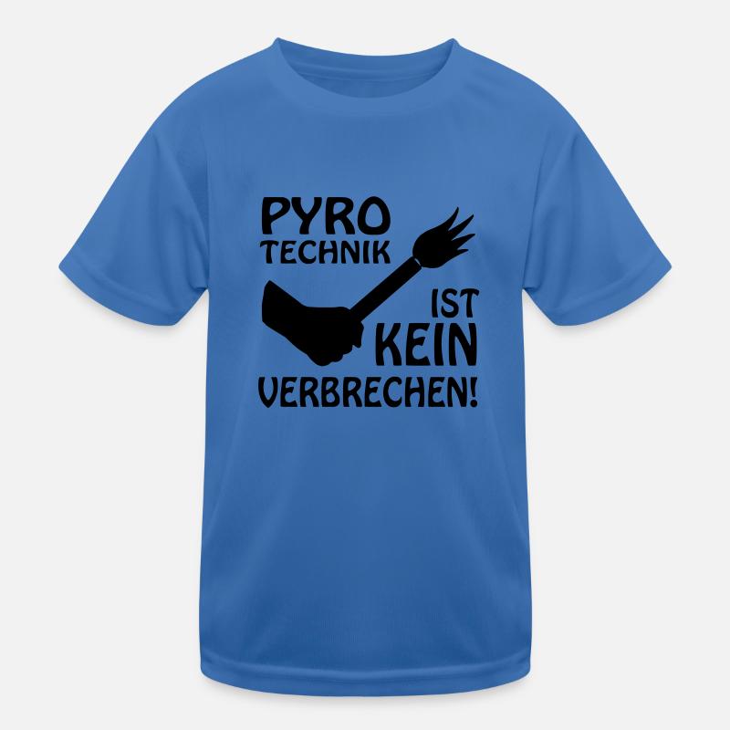 PYRO-TECHNIK IST KEIN VERBRECHEN Kinder Funktions-T-Shirt