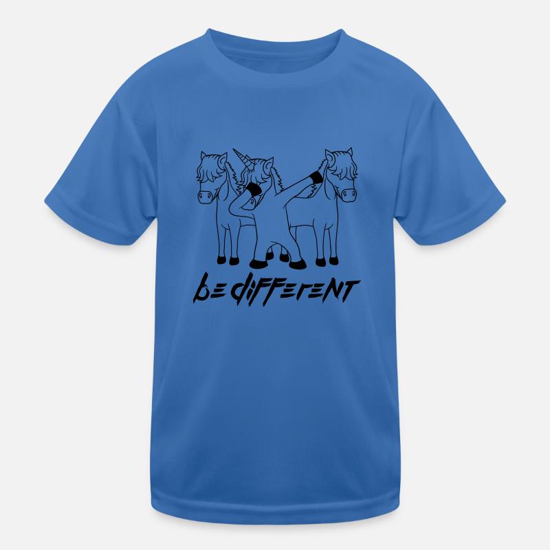 team text anders be different crew party dabbing u Kinder Funktions-T-Shirt