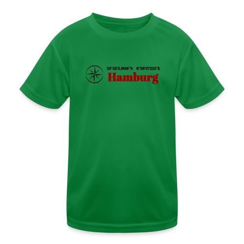 Koordinaten Hamburg 2 - Kinder Funktions-T-Shirt