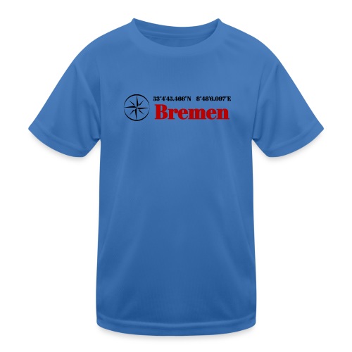 Koordinaten Bremen 2 - Kinder Funktions-T-Shirt