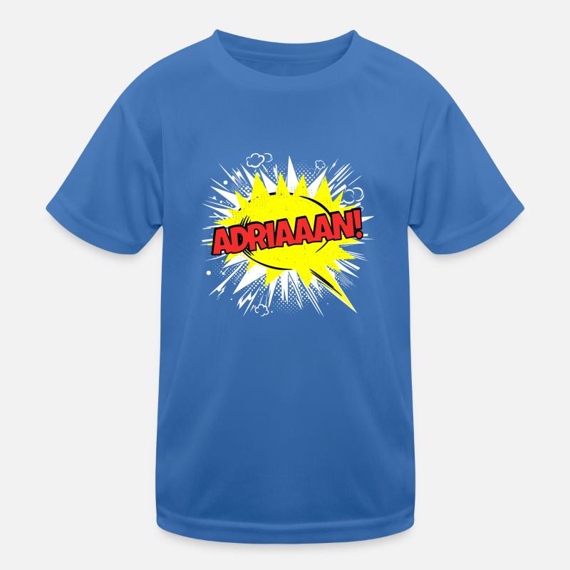 Adrian Name Lustige Sprechblase Adriaaan! Kinder Funktions-T-Shirt