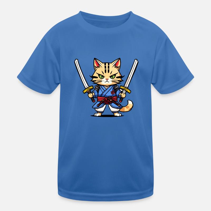 Samurai-Katze #30 Kinder Funktions-T-Shirt