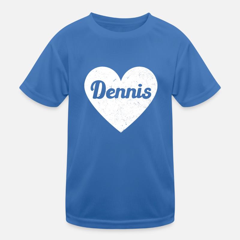 Dennis First Name Gift Idea Heart Love I Love Kids Functional T-Shirt