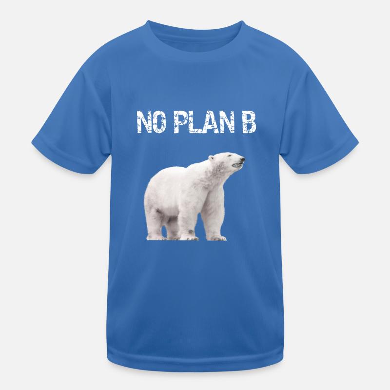 No Plan B Protest Climate Protection Polar Bear World Kids Functional T-Shirt