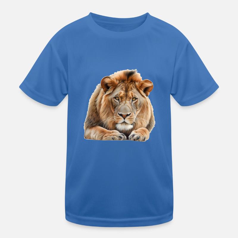 Löwe - Kinder Funktions-T-Shirt - Königsblau