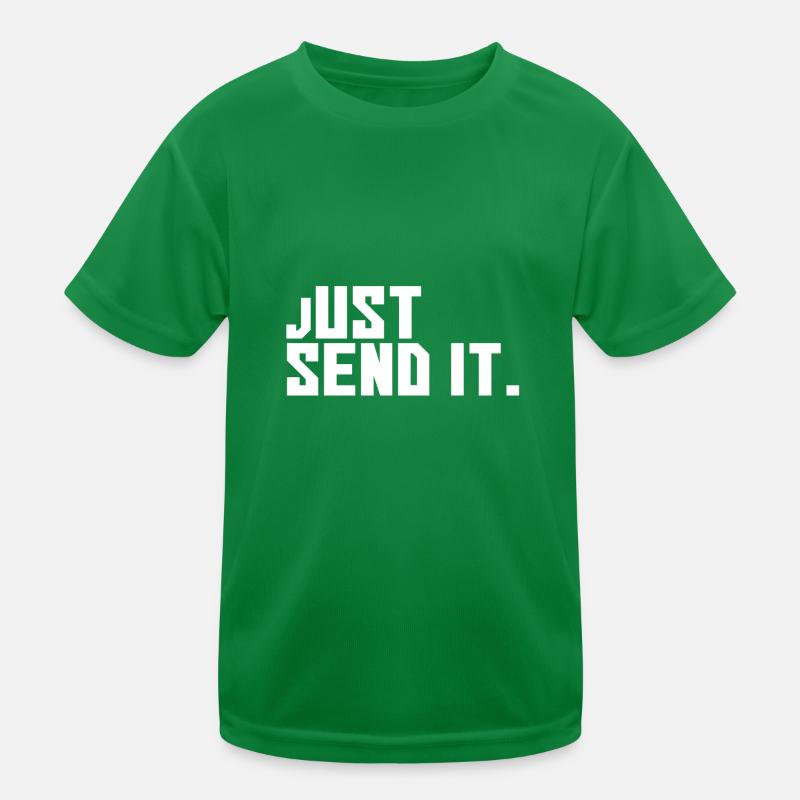 Just Send it Design, weiß Kinder Funktions-T-Shirt