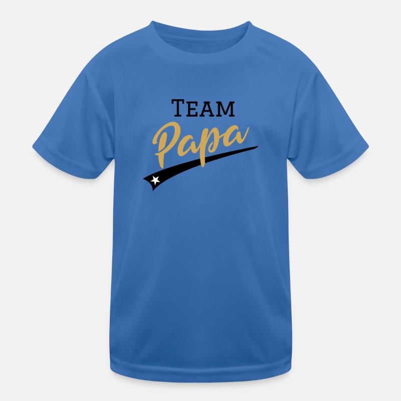 Team Papa Kinder Funktions-T-Shirt