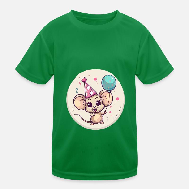 Maus Geburtstag Comic Kinder Funktions-T-Shirt
