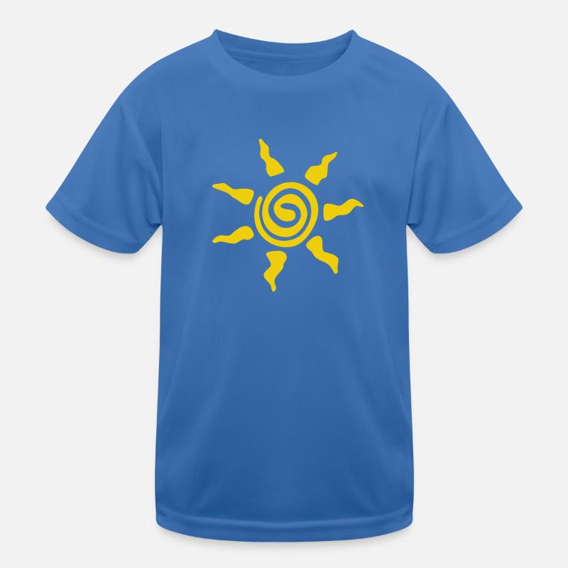Gelbe Sonne, Sonnensymbol Kinder Funktions-T-Shirt