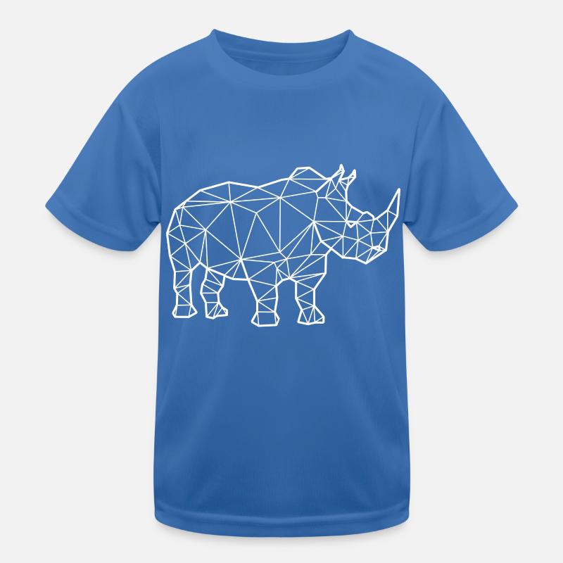 Nashorn Polygon Kinder Funktions-T-Shirt