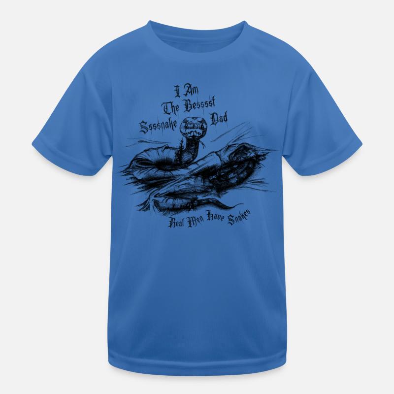 Serpent - Serpent - Boule Python - Meilleur papa serpent - T-shirt sport Enfant - bleu roi