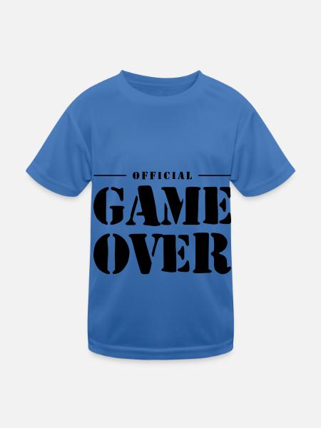 Game Over Slogan - Kids Functional T-Shirt - royal blue - Front
