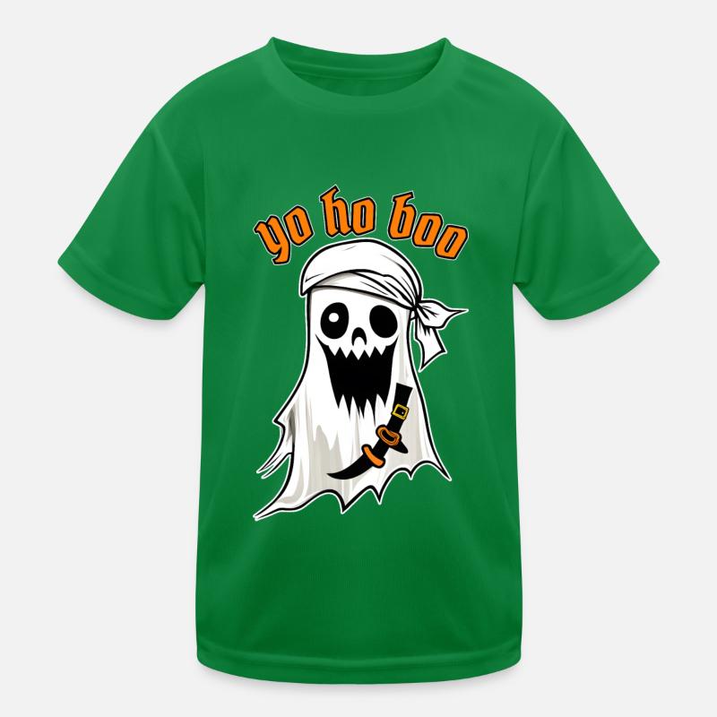 Funny Halloween Pirate Ghost T-Shirt Pullover Sweatshirt Kids Functional T-Shirt