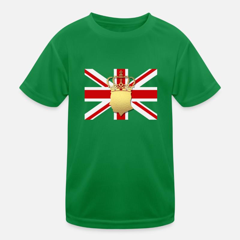 Couronnement du roi britannique Charles Angleterre Drapeau T-shirt sport Enfant
