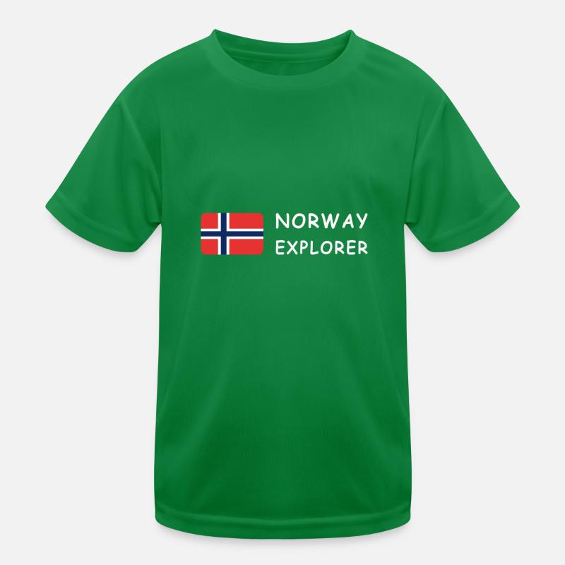 NORWAY EXPLORER white-lettered Kids Functional T-Shirt