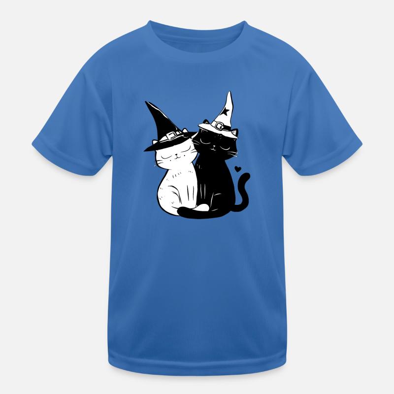 Paire de chats sorciers noirs et blancs" Description : T-shirt sport Enfant